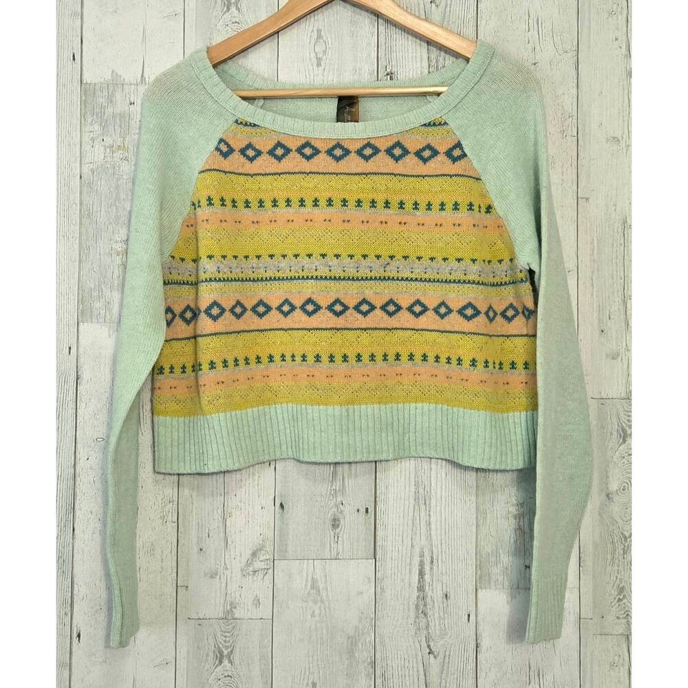 Aratta Silent Journey Wool Blend Fair Isle Sweater Sz. S
